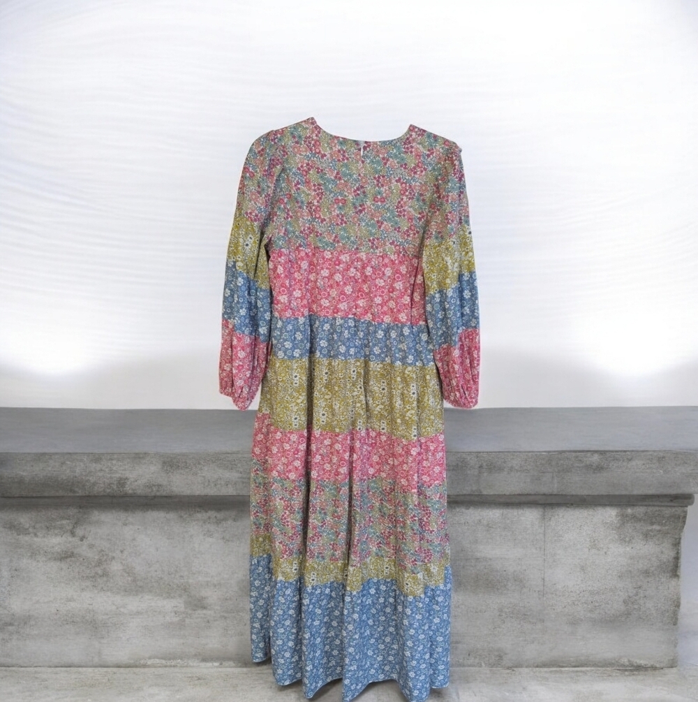 Tuckernuck Hyacinth House August Maxi in Patchwork Floral Cotton Dress M - Picture 3 of 6